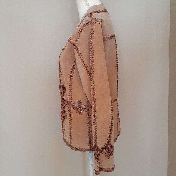 Carducci Suede and Crochet Jacket - Picture 4 of 15